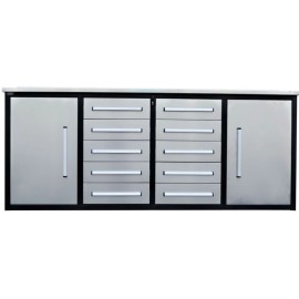 Steelman 7' armoire de rangement avec établi en acier inoxydable (10 tiroirs)