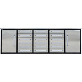 Steelman 10' armoire de rangement avec établi en acier inoxydable (18 tiroirs & 2 cabinets)